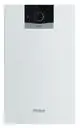 Weißer Vaillant-Wasserspeicher mit einer Steuerungseinheit oben, versehen mit einem Einstellregler und einer Betriebsanzeige in roter LED.
